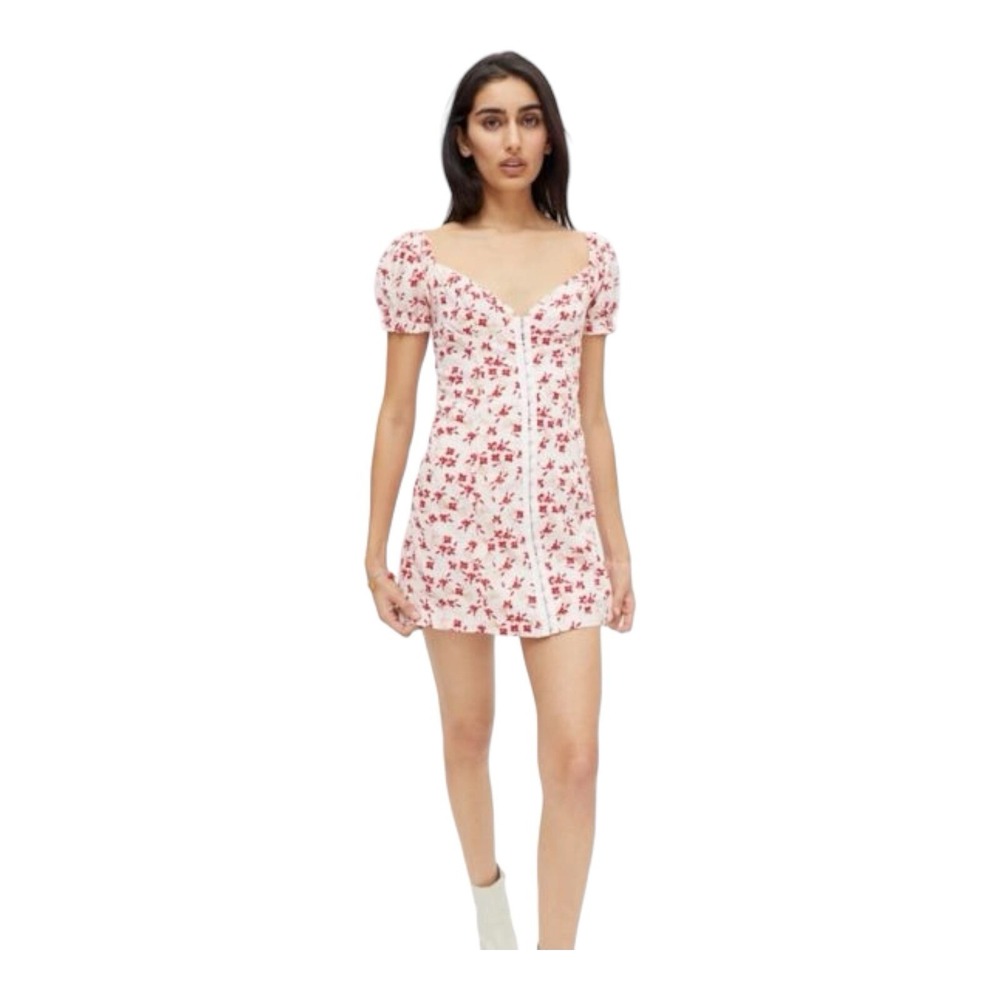 URBAN OUTFITTERS‎ Uo Britney Hook & Eye Mini Dress In Pink Women Size Large New